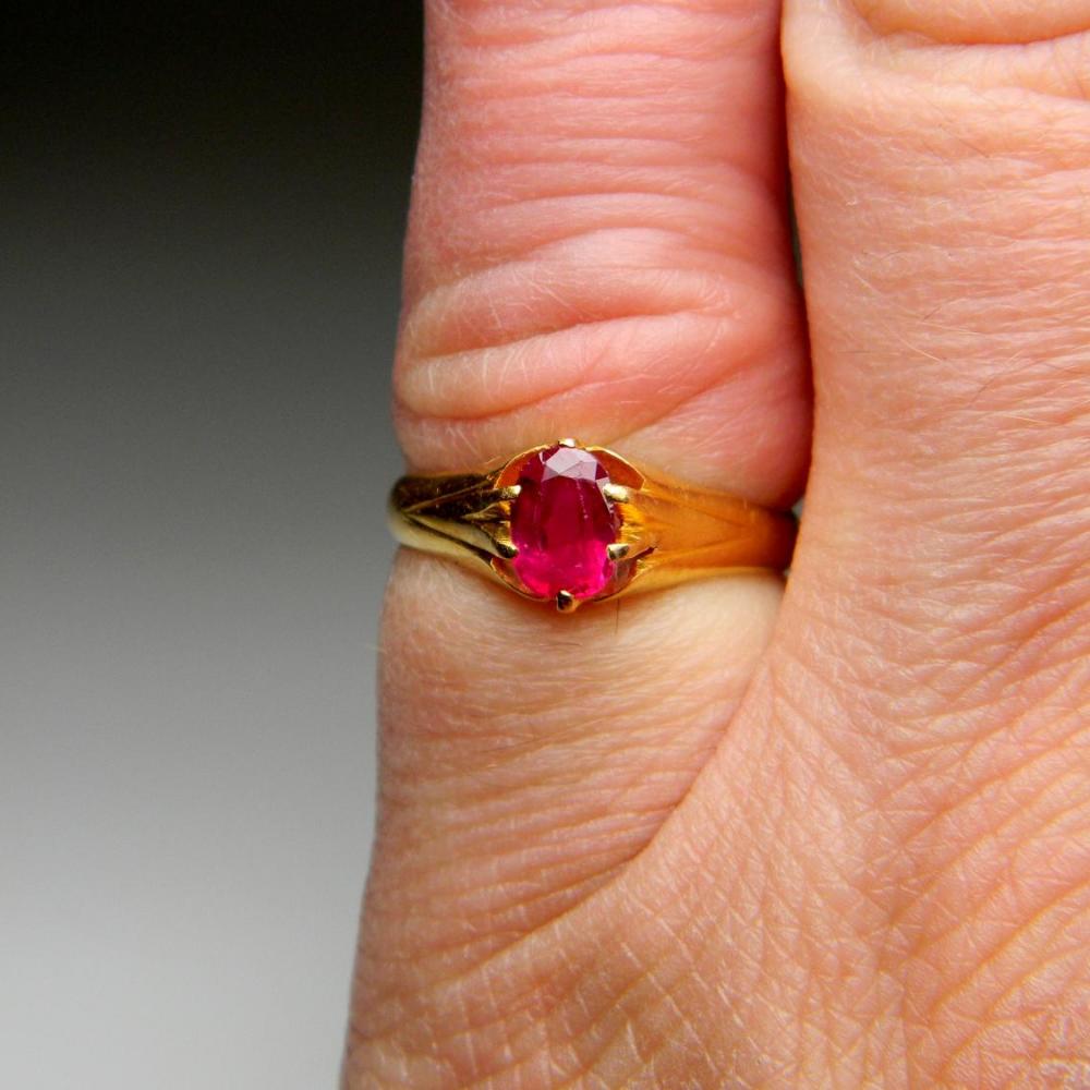 ruby single stone ring